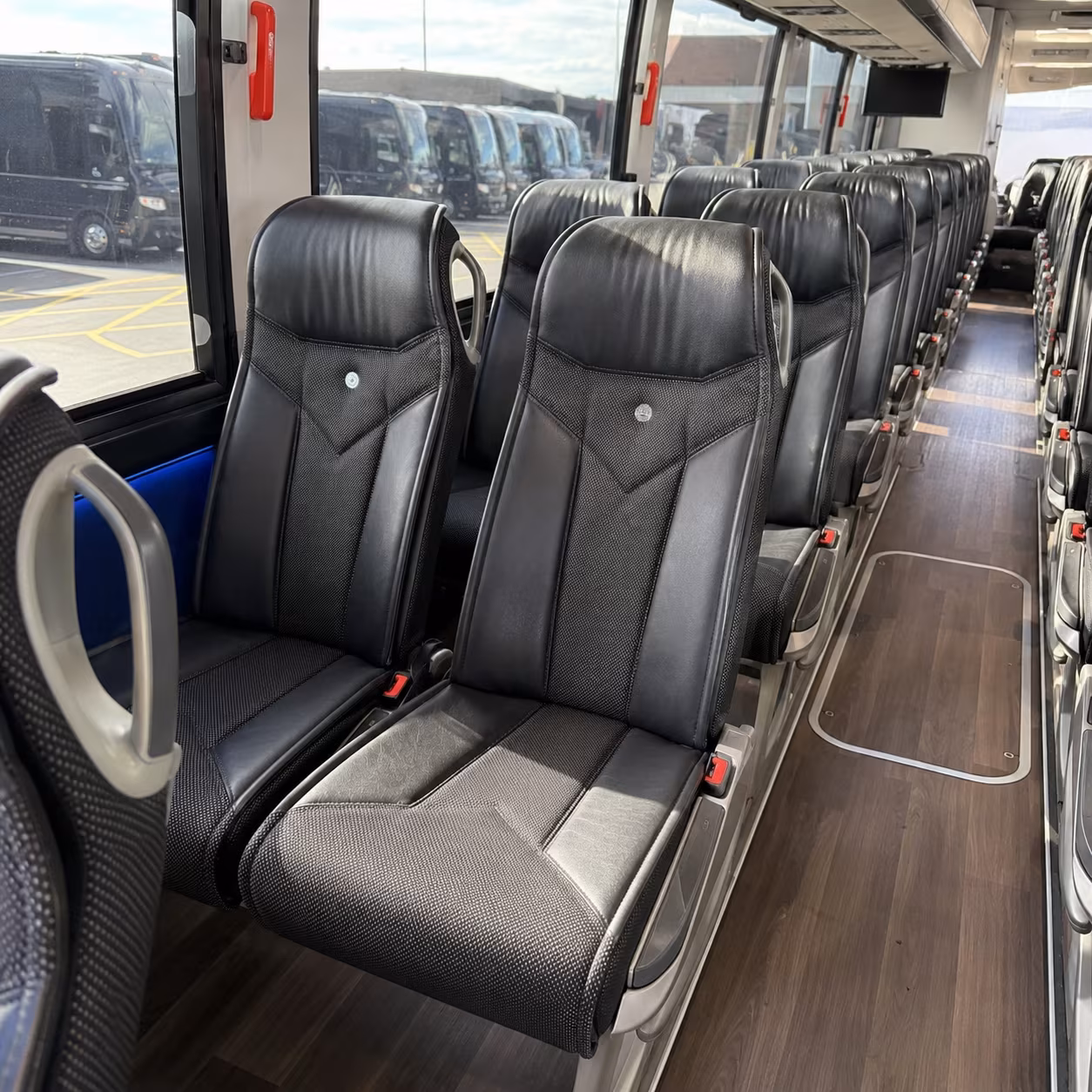 salinas 40 passenger charter bus interior