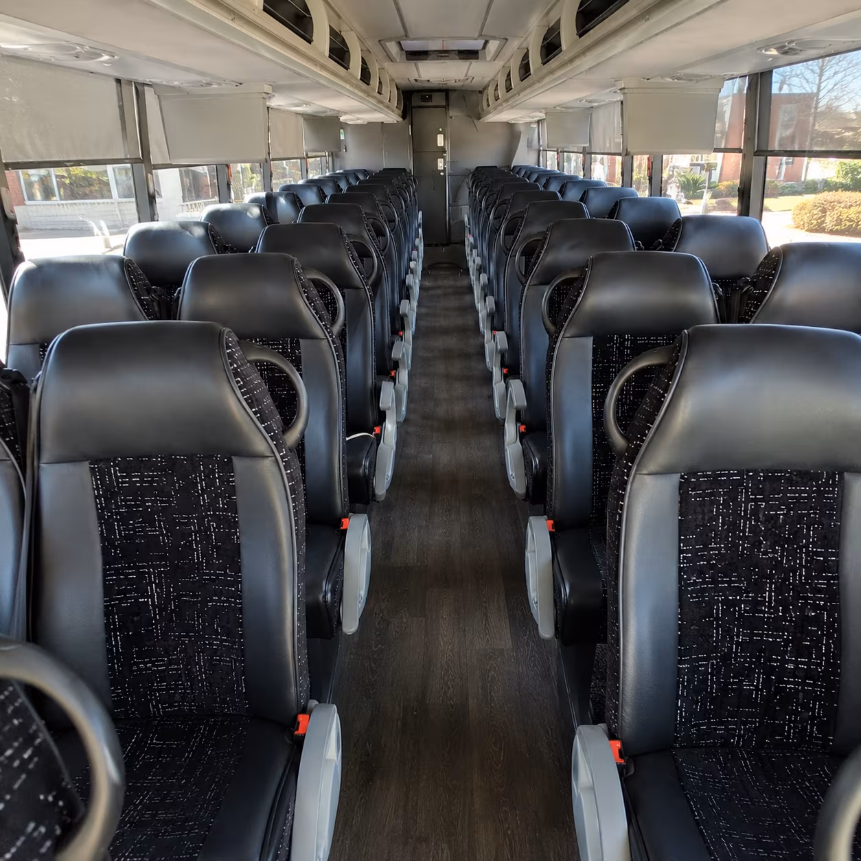 salinas 54 passenger charter bus inside
