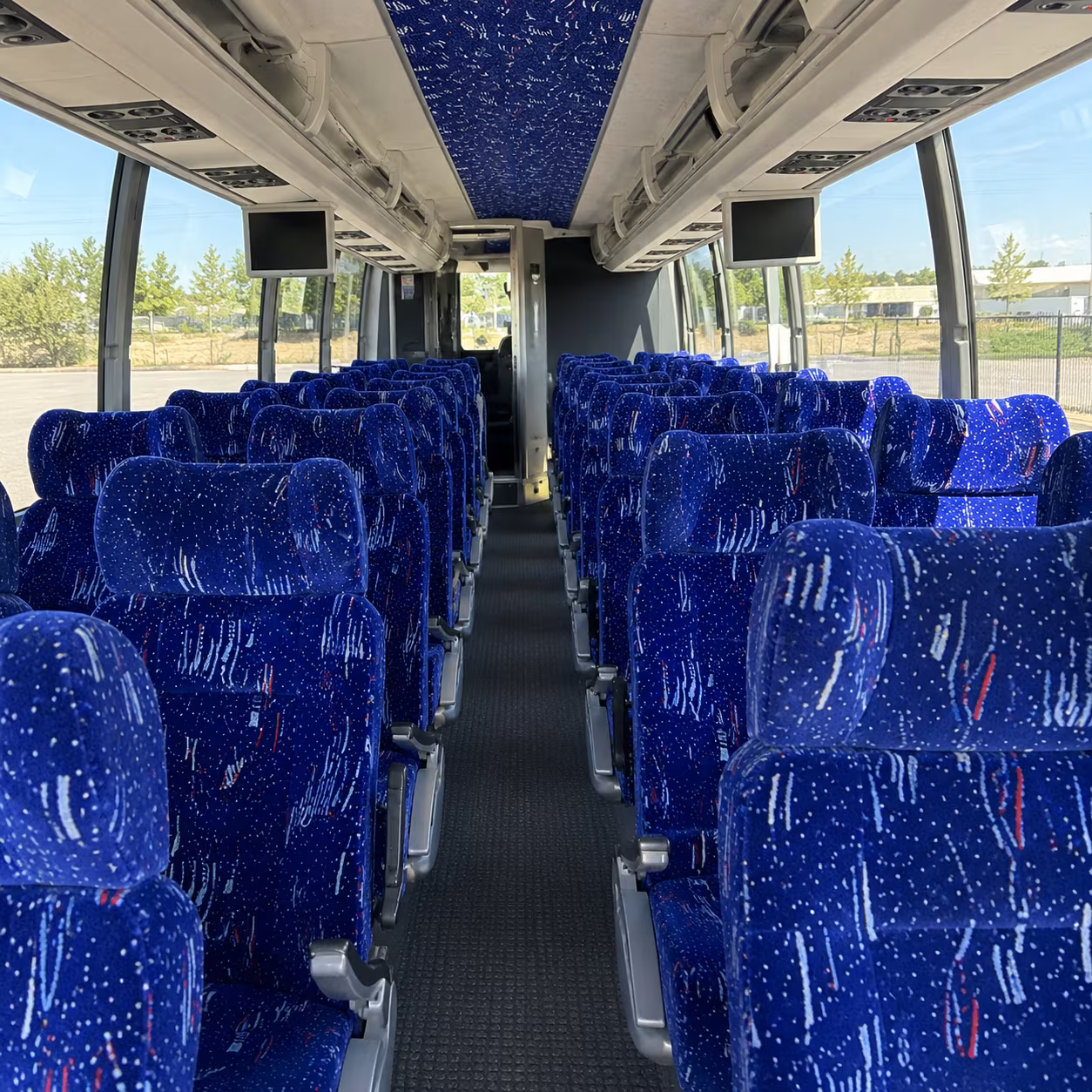 salinas 54 passenger charter bus interior