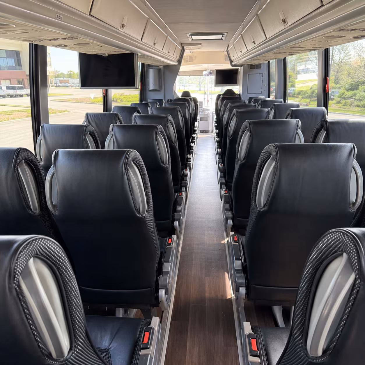 salinas 56 passenger charter bus inside