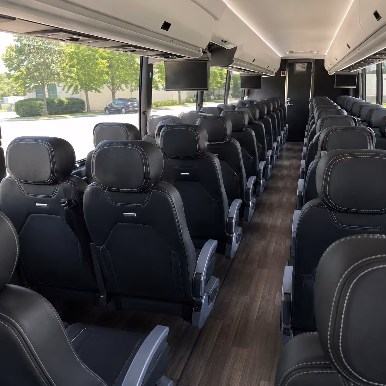 salinas 56 passenger charter bus interior